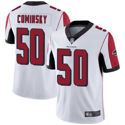 Atlanta Falcons Limited White Men John Cominsky Road Jersey NFL Football #50 Vapor Untouchable->youth nfl jersey->Youth Jersey